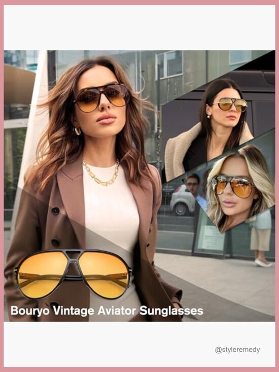 Retro Aviator Sunglasses with UV400 Protection, Polarized Gradient Lenses main image 4